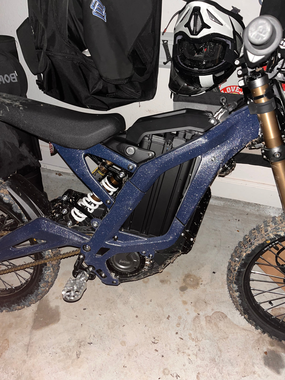 Surron LBX frame guards (navy)